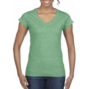 Gildan SoftStyle ni V-nyak pl, Heather Irish Green (T-shirt, pl, kevertszlas, mszlas)