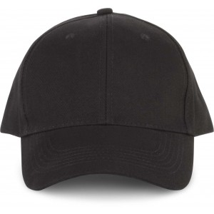 Kup 6 paneles organikus pamut baseballsapka, Black, U (sapka)