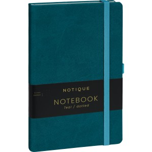 Notesz Vivella  Teal, dotted, 13  21 cm (naptr)