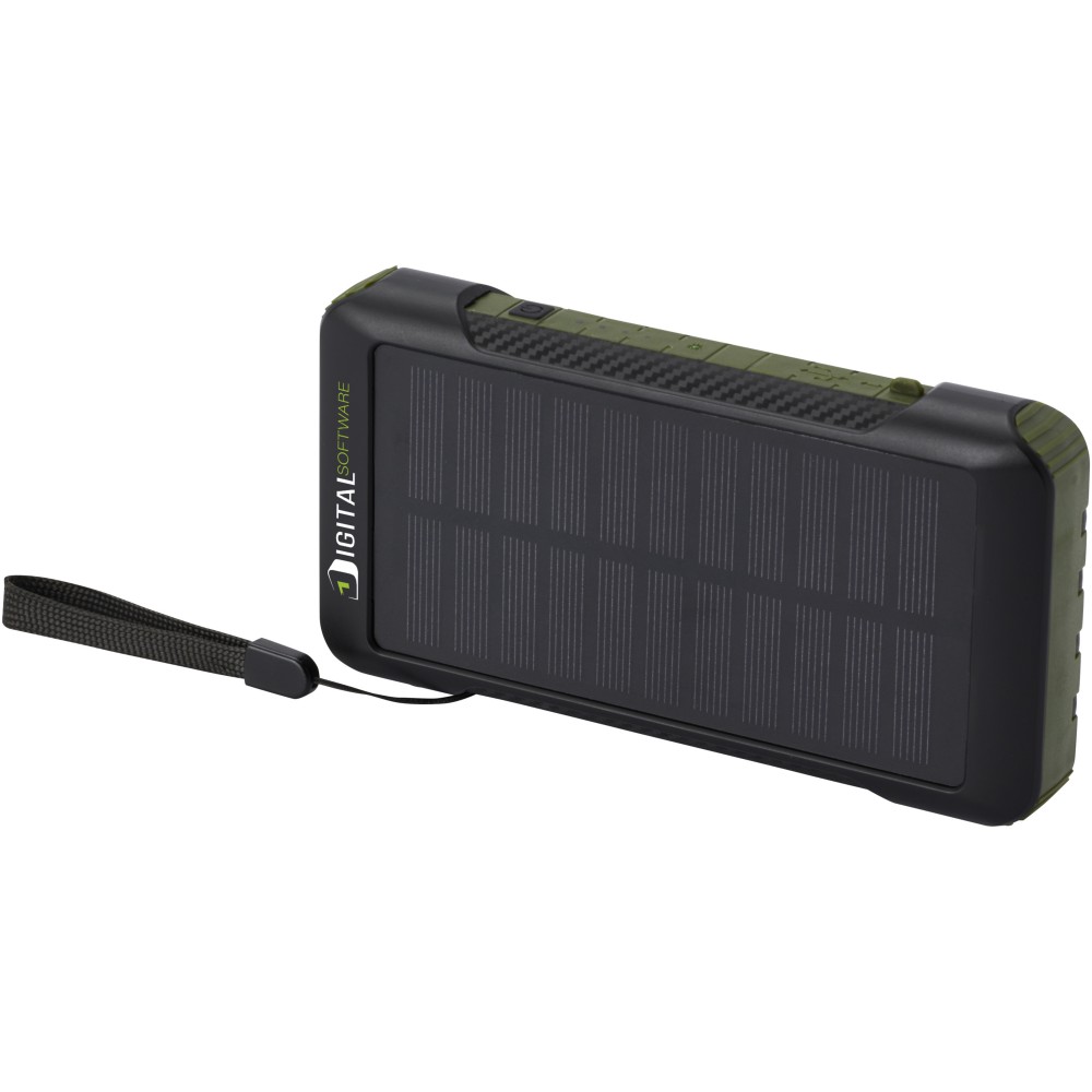 Soldy dinamós powerbank, 10000 mAh, sötétzöld (powerbank)