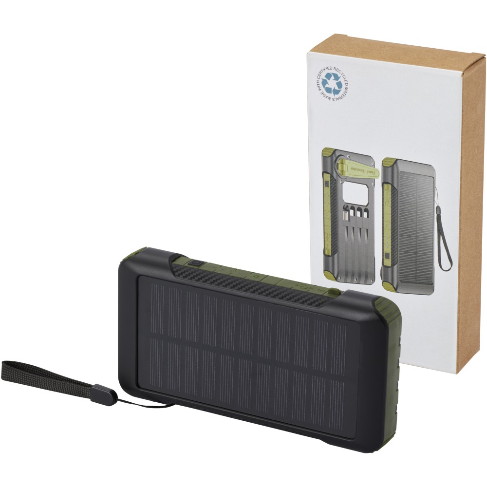 Soldy dinamós powerbank, 10000 mAh, sötétzöld (powerbank)