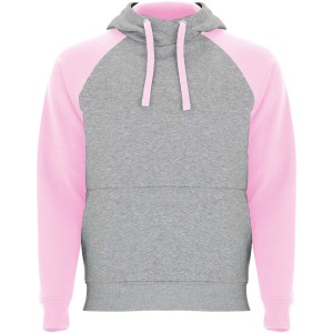 Roly Badet gyerek kapucnis pulver, Heather grey, Light pink (pulver)