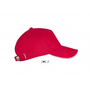 Sols Long Beach 5 paneles sapka, Red/White, U (sapka)