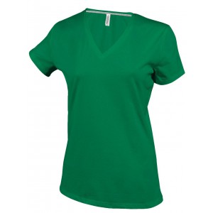 Kariban ni V-nyak pl, Kelly Green (T-shirt, pl, 90-100% pamut)